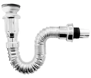 Sifon acordeon Push cromado Sin reboce