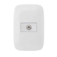 Toma coaxial blanca