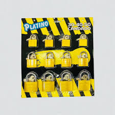 Candado encartonado 32-40-50  amarillo